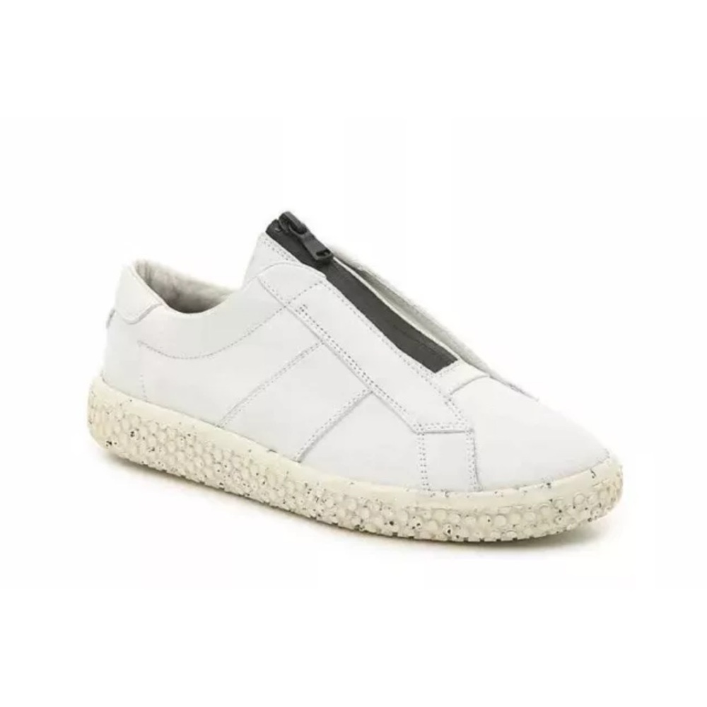 O.X.S Women’s Woobie Slip On Leather Sneakers Size 6 Made In Italy White And Box